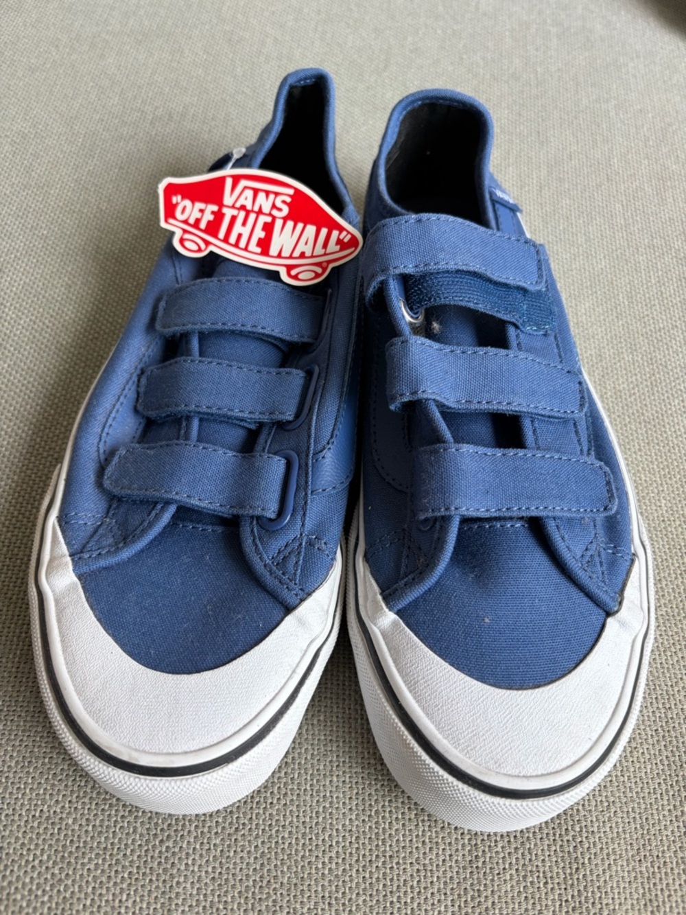 Vans Blue Velcro Canvas Sneakers